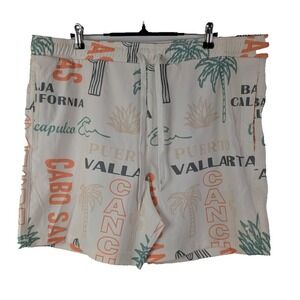 Malibu Beach Club Men's XL Cabo San Luca Graphic Swim Trunks
